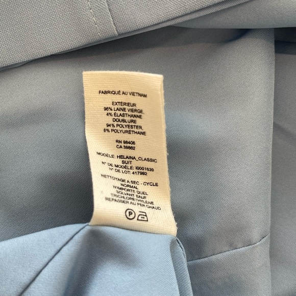 Theory Helaina Dress Size 4 Blue Sleeveless Wool Blend A-line *See Notes* - Picture 8 of 14